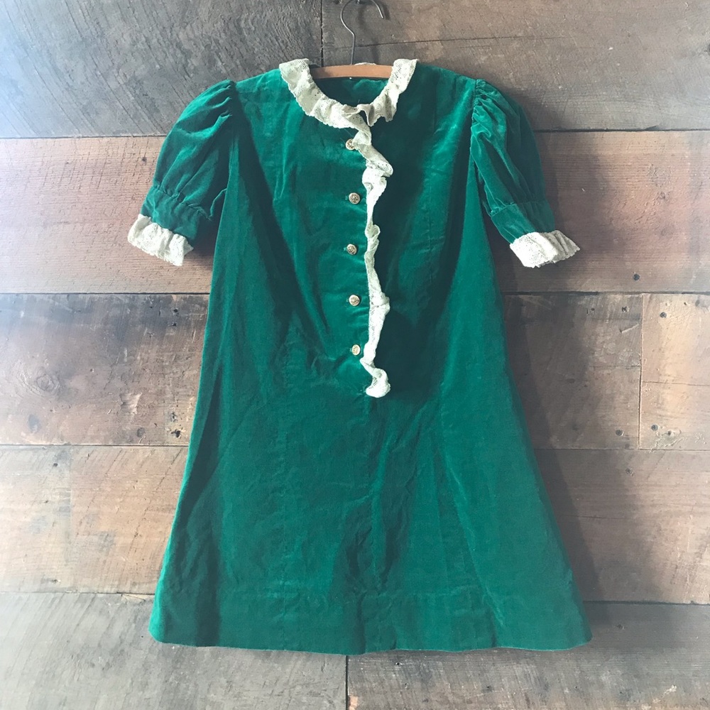 Vintage girls dress St Patrick’s Day handmade